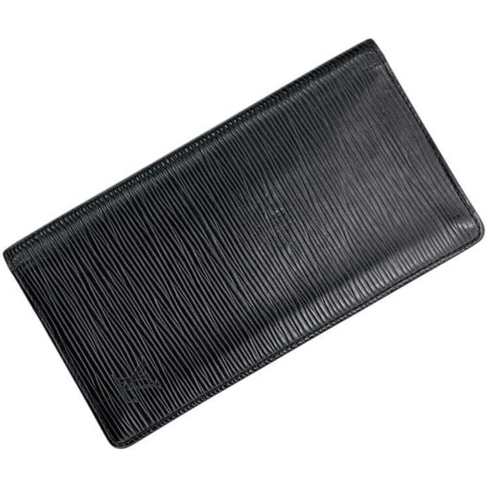 Louis Vuitton Bifold Wallet Portecarte Credit Epi Billfold Leather Noir Black